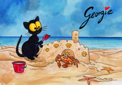 Georgie am Strand