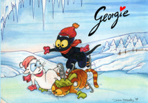 Georgie fait du patin à glace